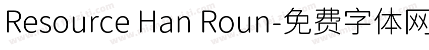 Resource Han Roun字体转换